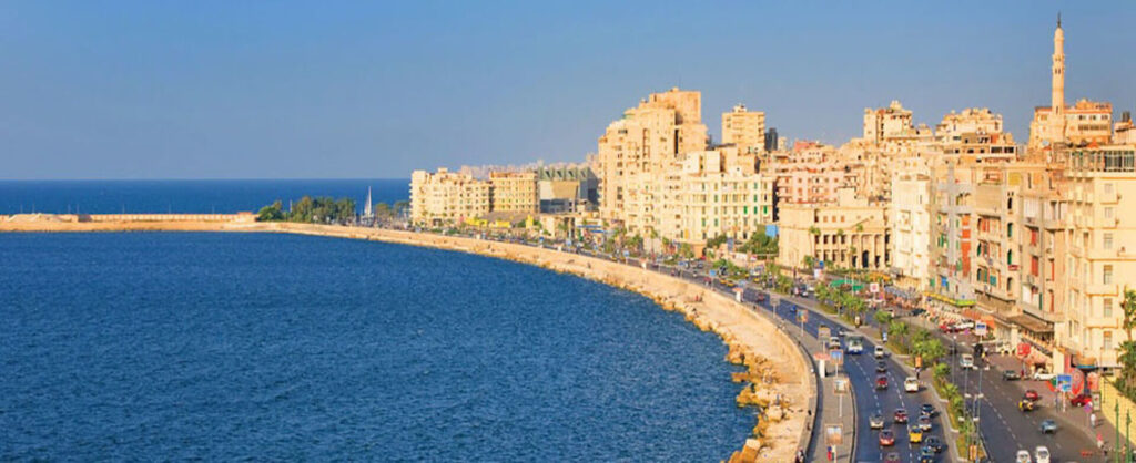 Panoramic view of Alexandria Corniche