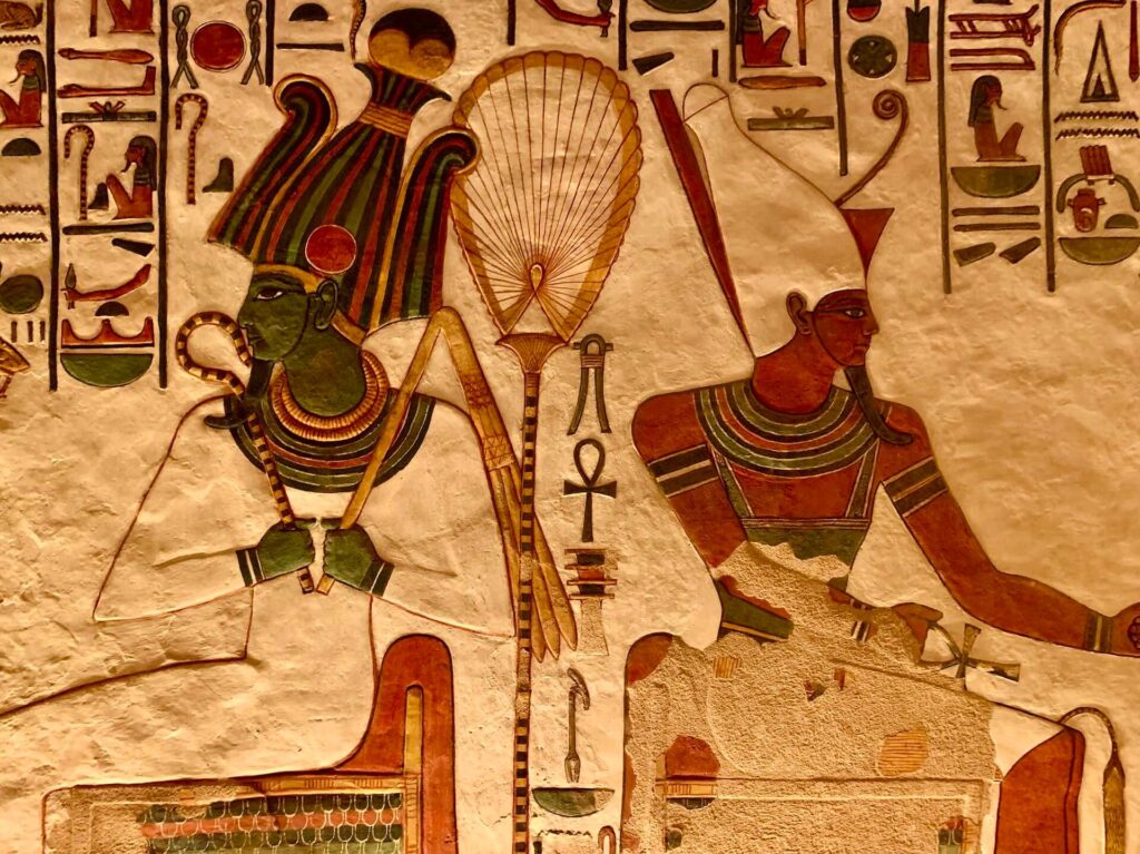 Artwork in Queen Nefertari Tomb